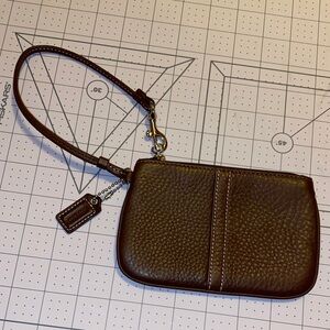 EUC Coach factory brown wristlet